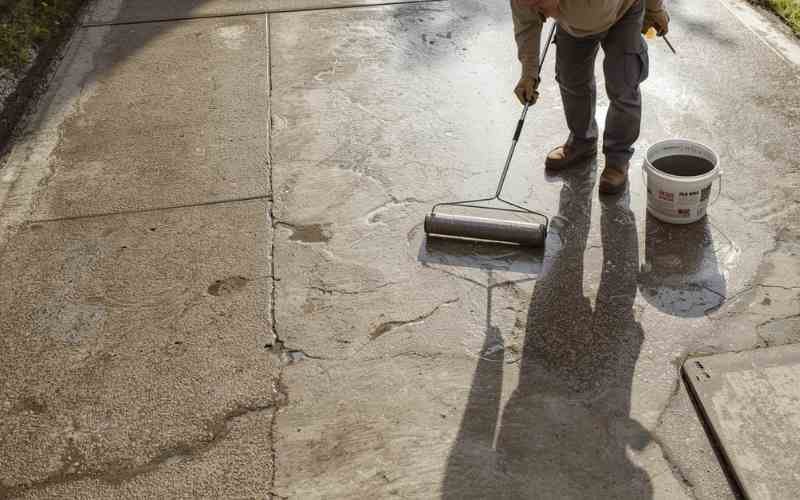sealing concrete driveway