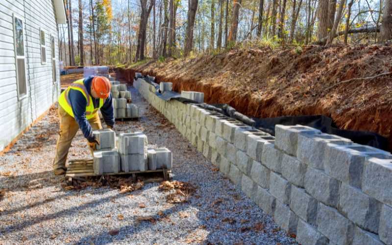 Backfilling a Retaining Wall